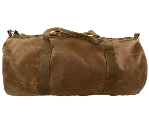 Waxed Canvas Duffel - Brown  Gustin Accessories Duffel Bags
