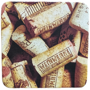 Leather Coaster "Corks"