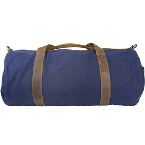 Waxed Canvas Duffle Bag Blue