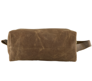 Waxed Canvas Dopp Kit Brown