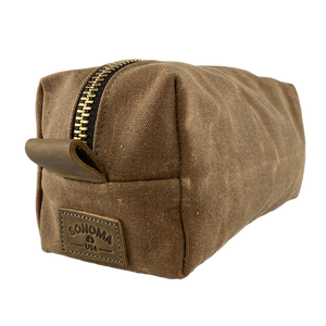 Waxed Canvas Dopp Kit Brown