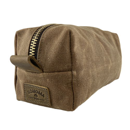 Waxed Canvas Dopp Kit Brown