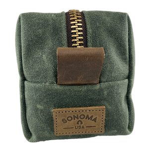 Waxed Canvas Dopp Kit Green